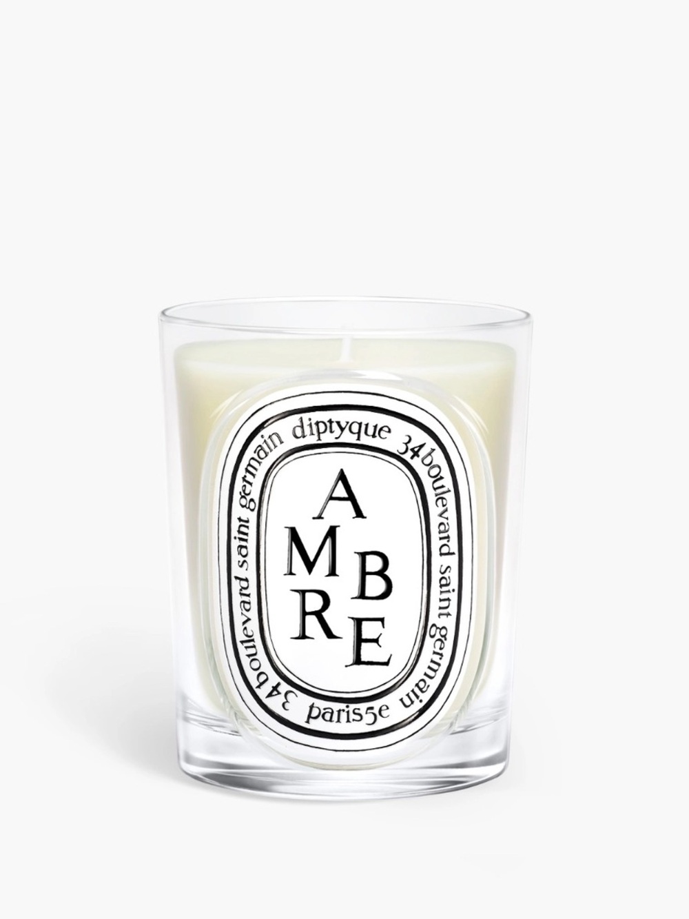 diptyque Ambre Candle — White and Clear